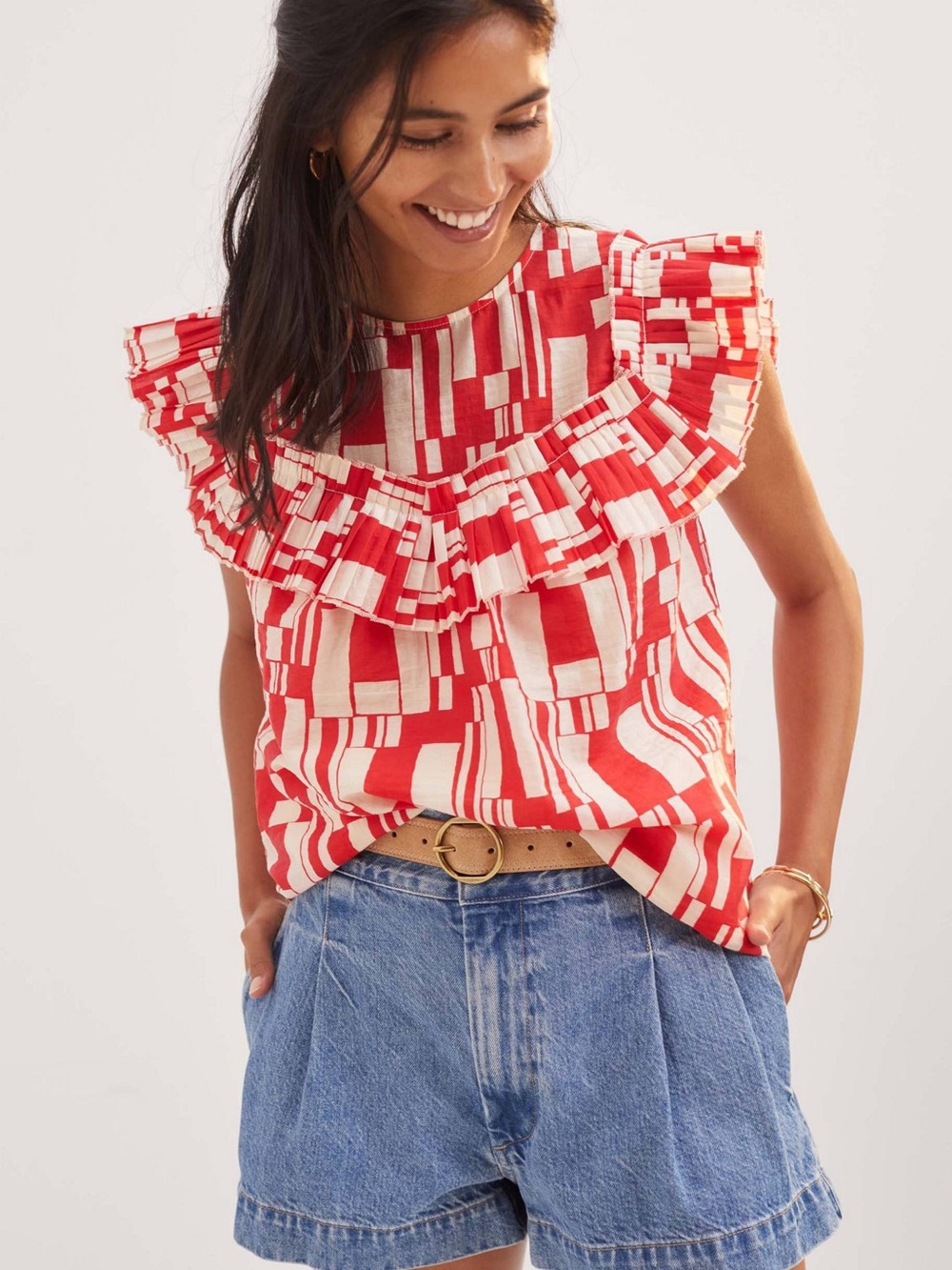 Corey Lynn Calter Ruffled Blouse